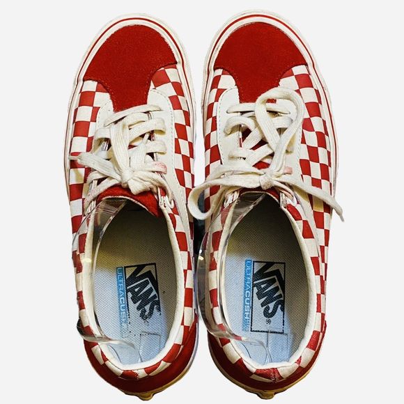 Vans Ultra Cush Racing Red Checkerboard Skate Shoes Unisex Men’s 8/Women’s 9.5 - Picture 2 of 8